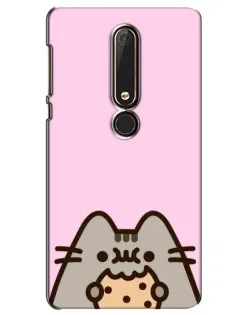 Чехол для Nokia 6 2018 с картинкой «Pusheen и печенье» Чехол для Nokia 6 2018 с картинкой «Pusheen и печенье»