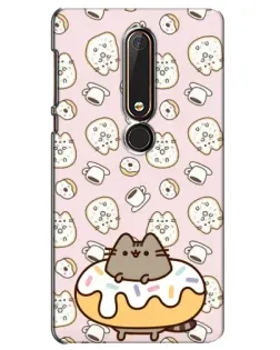 Чохол для Nokia 6 2018 з картинкою «Пушин на пончику»