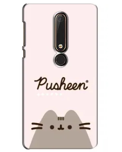 Чохол для Nokia 6 2018 з картинкою «Pusheen логотип»