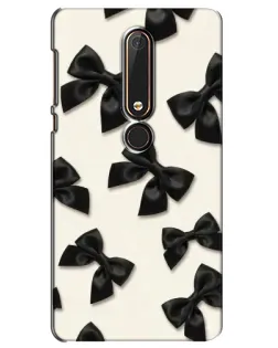 Чехол для Nokia 6 2018 с картинкой «Черные бантики»