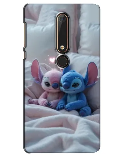 Чехол для Nokia 6 2018 с картинкой «Плюшевые Стич Ангел»