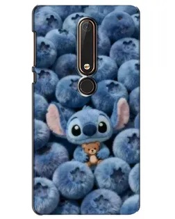 Чехол для Nokia 6 2018 с картинкой «Стич и голубика» Чехол для Nokia 6 2018 с картинкой «Стич и голубика»
