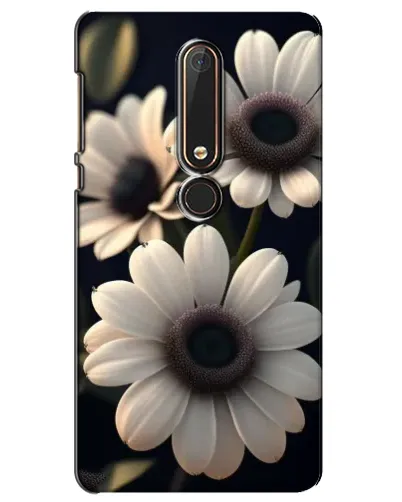 Чехол для Nokia 6 2018 с картинкой «Белые маргаритки макро»
