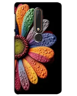 Чехол для Nokia 6 2018 с картинкой «Радужный цветок»