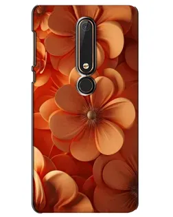 Чехол для Nokia 6 2018 с картинкой «Оранжевый макро цветок»
