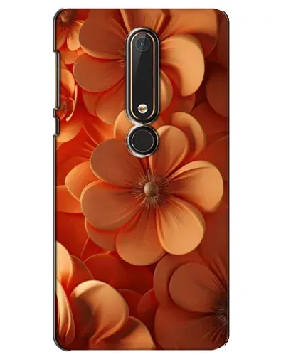 Чехол для Nokia 6 2018 с картинкой «Оранжевый макро цветок»