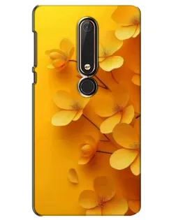 Чехол для Nokia 6 2018 с картинкой «Золотые лепестки»