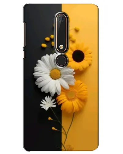 Чехол для Nokia 6 2018 с картинкой «Подсолнух и ромашка»