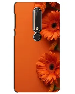 Чехол для Nokia 6 2018 с картинкой «Оранжевые герберы»