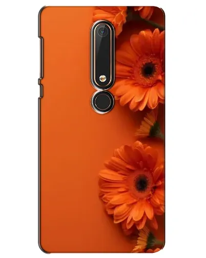 Чехол для Nokia 6 2018 с картинкой «Оранжевые герберы»