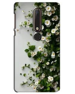 Чехол для Nokia 6 2018 с картинкой «Ветка мелких белых цветов»