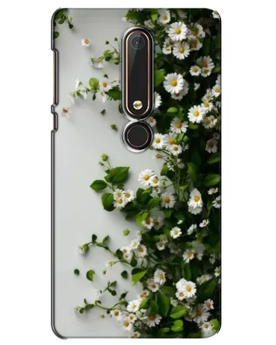 Чехол для Nokia 6 2018 с картинкой «Ветка мелких белых цветов»