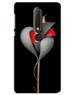 Чохол для Nokia 6 2018 з картинкою «Срібна фантазійна квітка»
