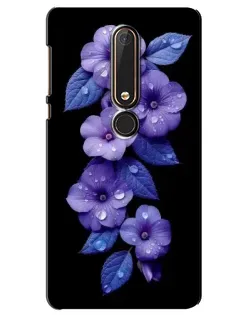 Чехол для Nokia 6 2018 с картинкой «Фиолетовые цветы с росою» Чехол для Nokia 6 2018 с картинкой «Фиолетовые цветы с росою»