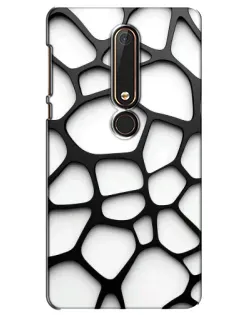 Чехол для Nokia 6 2018 с картинкой «Белая объемная сетка» Чехол для Nokia 6 2018 с картинкой «Белая объемная сетка»