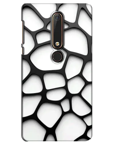 Чехол для Nokia 6 2018 с картинкой «Белая объемная сетка» Чехол для Nokia 6 2018 с картинкой «Белая объемная сетка»