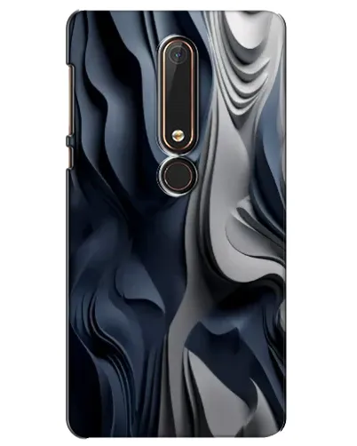 Чехол для Nokia 6 2018 с картинкой «Объемные синие складки» Чехол для Nokia 6 2018 с картинкой «Объемные синие складки»