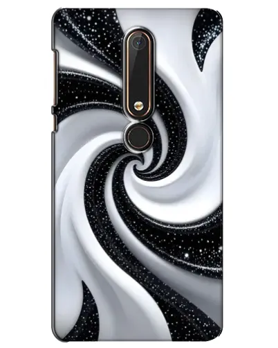 Чехол для Nokia 6 2018 с картинкой «Черно-белая спираль» Чехол для Nokia 6 2018 с картинкой «Черно-белая спираль»