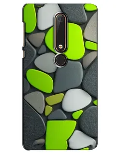 Чехол для Nokia 6 2018 с картинкой «Яркая неоновая галька»