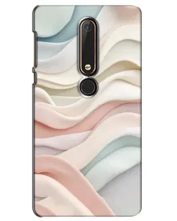 Чехол для Nokia 6 2018 с картинкой «Пастельные нежные волны»