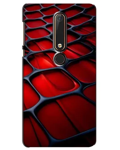 Чехол для Nokia 6 2018 с картинкой «Красная глянцевая сетка» Чехол для Nokia 6 2018 с картинкой «Красная глянцевая сетка»