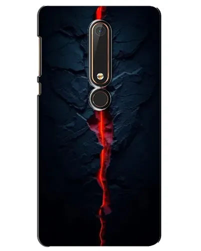 Чехол для Nokia 6 2018 с картинкой «Kрасная лавовая трещина» Чехол для Nokia 6 2018 с картинкой «Kрасная лавовая трещина»