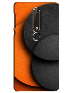 Чехол для Nokia 6 2018 с картинкой «Геометрия оранжевых кругов»