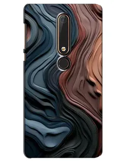 Чехол для Nokia 6 2018 с картинкой «Цветные волны каньона»