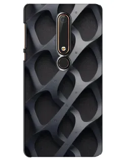 Чехол для Nokia 6 2018 с картинкой «Объемное серое плетение»