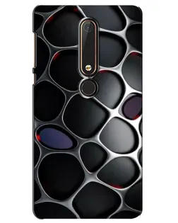 Чехол для Nokia 6 2018 с картинкой «Объемная темная решетка»