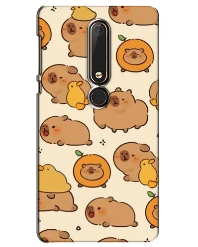 Чохол для Nokia 6 2018 з картинкою «Капібари з апельсинами»