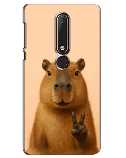 Чохол для Nokia 6 2018 з картинкою «Капібара вікторія»