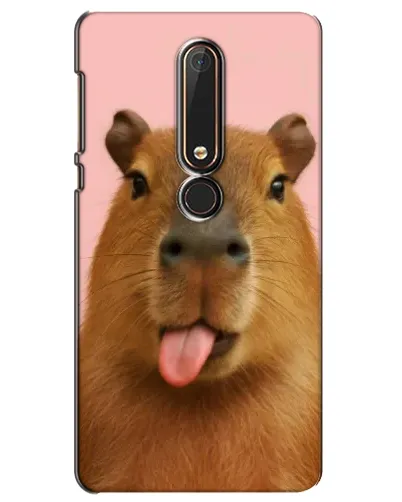 Чохол для Nokia 6 2018 з картинкою «Капібара з язиком»