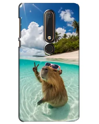 Чохол для Nokia 6 2018 з картинкою «Капібара на морі»