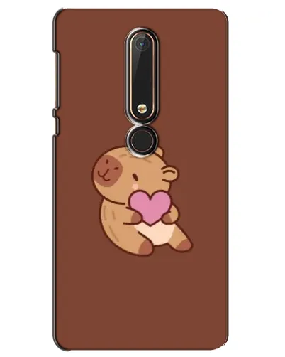 Чохол для Nokia 6 2018 з картинкою «Капібара з серцем»