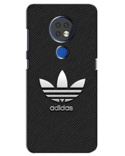 Чохол для Nokia 7.2 з картинкою «Adidas Карбонова текстура»