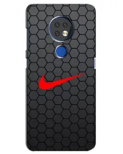 Чохол для Nokia 7.2 з картинкою «Nike — карбонова сітка»