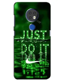 Чохол для Nokia 7.2 з картинкою «Зелений неоновий Nike»