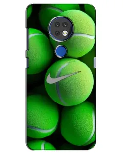 Чохол для Nokia 7.2 з картинкою «Тенісні м'ячі Найк»