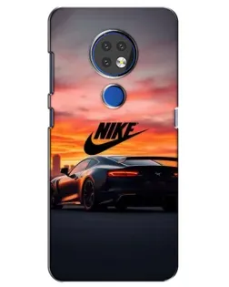 Чохол для Nokia 7.2 з картинкою «Nike та суперкар»