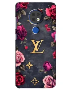 Чохол для Nokia 7.2 з картинкою «Квітковий Louis Vuitton»