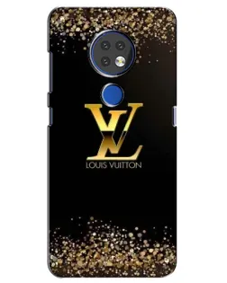 Чохол для Nokia 7.2 з картинкою «LV — золоті іскри»