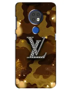 Чохол для Nokia 7.2 з картинкою «Камуфляжний Louis Vuitton»