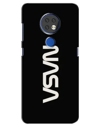 Чехол для Nokia 7.2 с картинкой «NASA — вертикальный логотип»