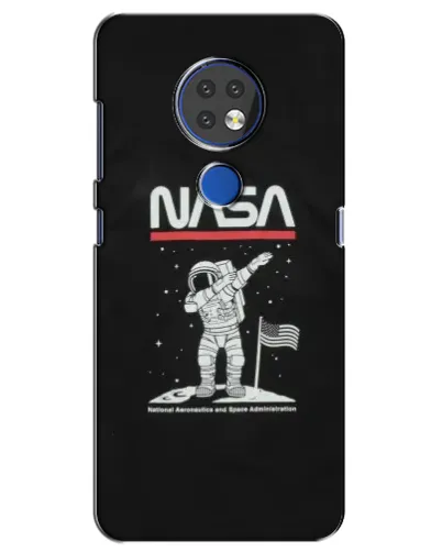 Чехол для Nokia 7.2 с картинкой «NASA — шагаем по Луне»