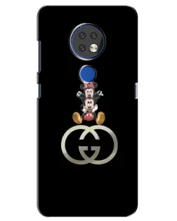 Чехол для Nokia 7.2 с картинкой «Минни Маус на лого»