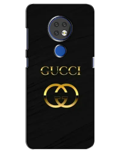 Чехол для Nokia 7.2 с картинкой «Золотой логотип Gucci»