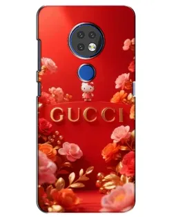 Чехол для Nokia 7.2 с картинкой «Gucci — золотой сад»