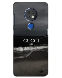 Чехол для Nokia 7.2 с картинкой «Gucci — морской прибой»