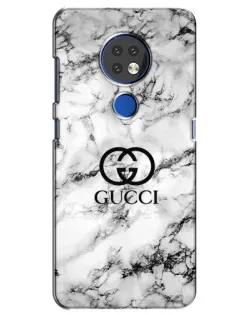 Чехол для Nokia 7.2 с картинкой «Gucci — мраморный шик»